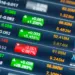 digital stock market listing on a tablet screen