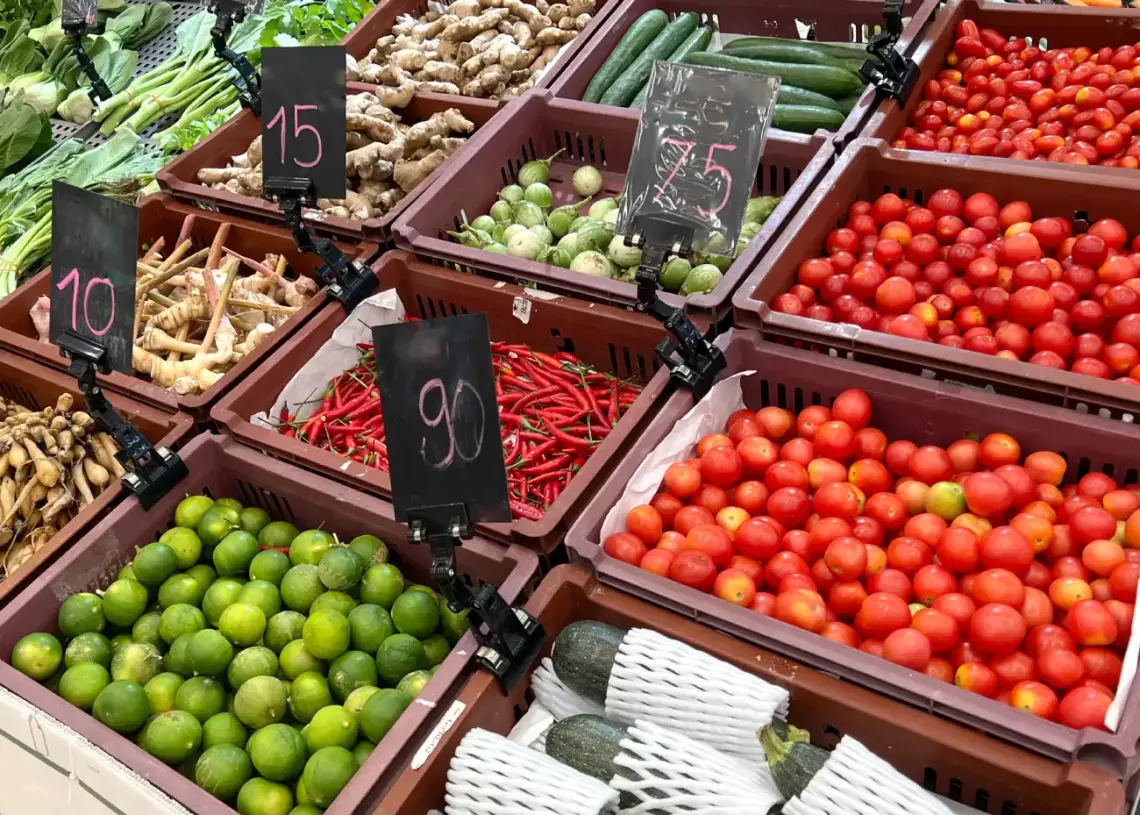 various kinds of fresh vegetable in the basket