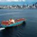 aerial view of container ship seattle washington