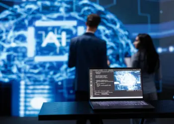 ai technology displayed on a laptop screen