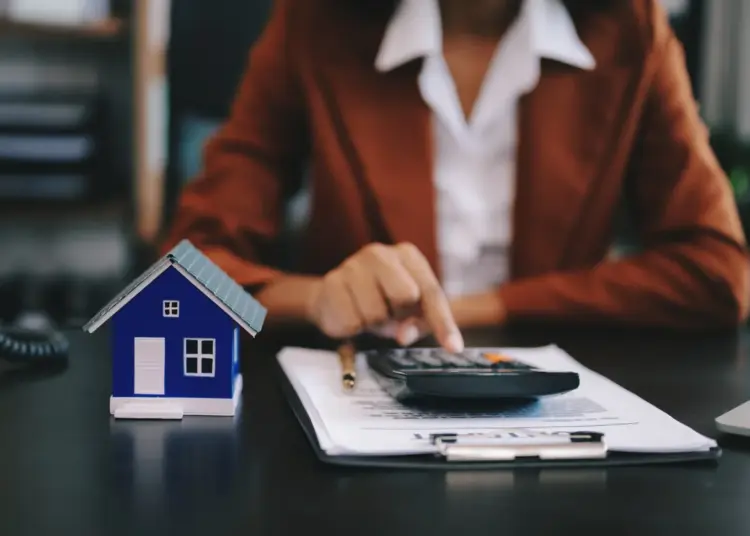 real estate broker agent presenting and consult