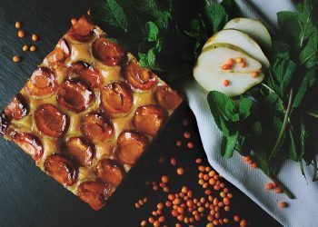 Caramelized Pear Chocolate Cake