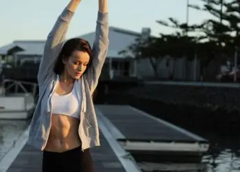 woman stratching in the morning