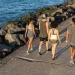 group walks together
