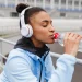 woman drinks water