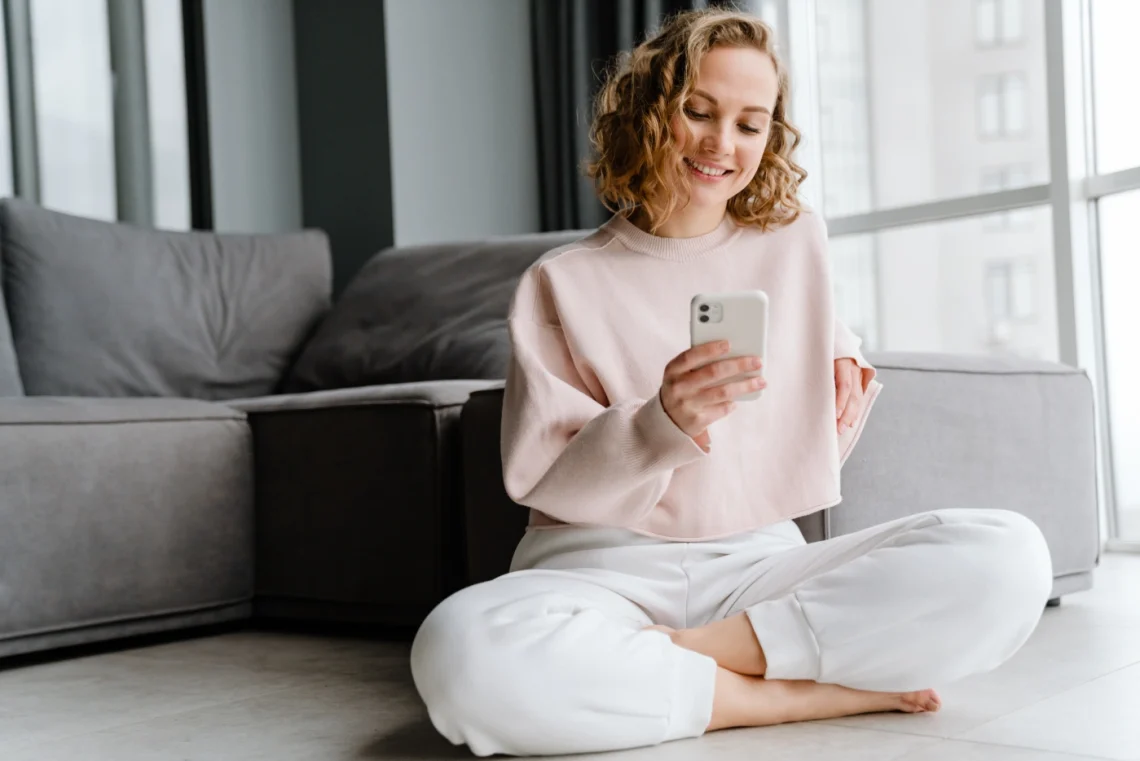 woman relaxing at home