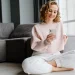 woman relaxing at home