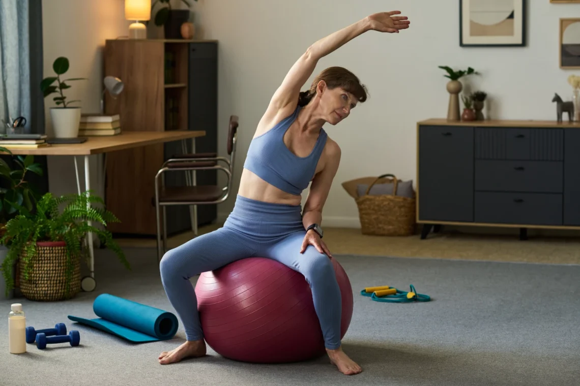 woman stretching
