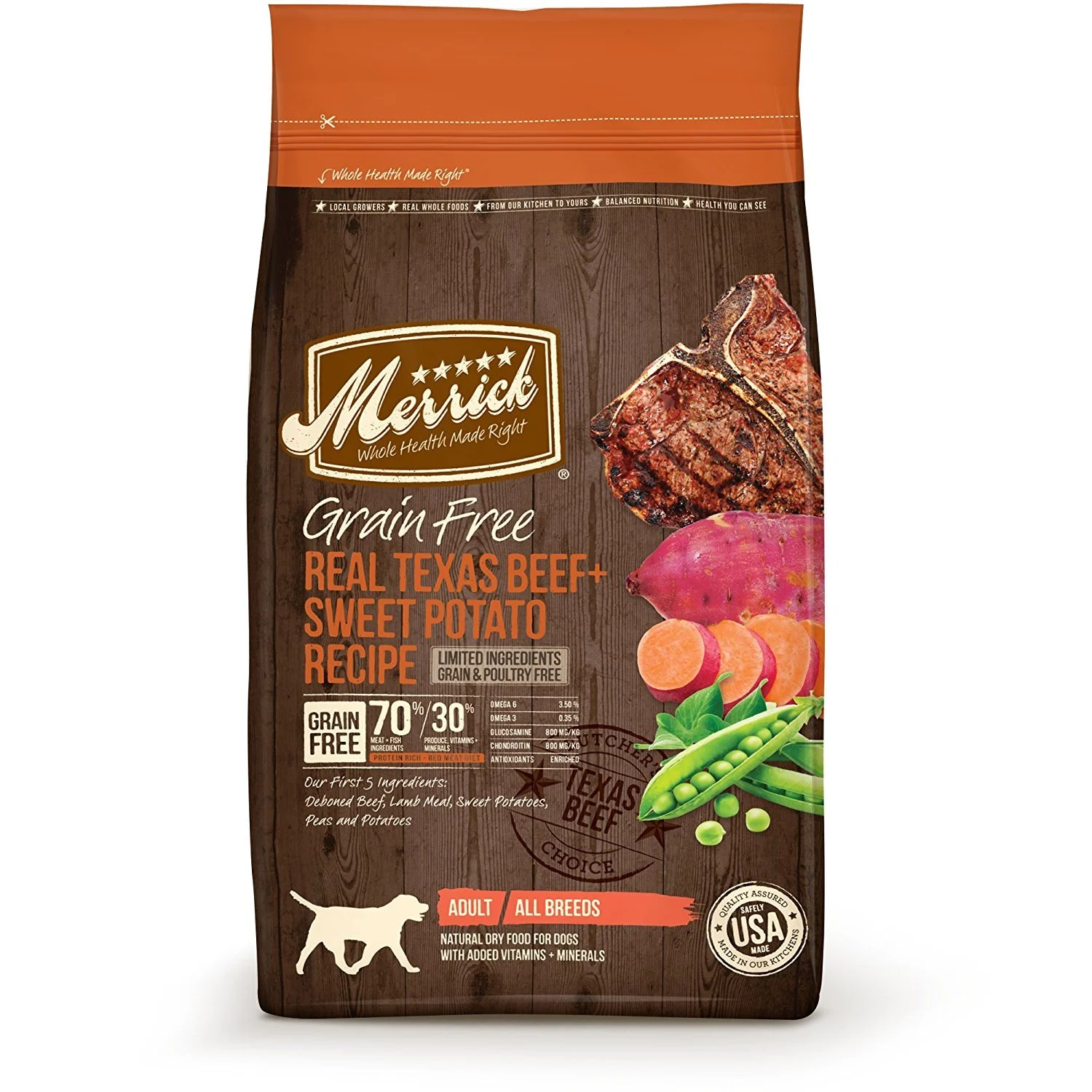 Merrick Grain Free Real Texas Beef + Sweet Potato Recipe