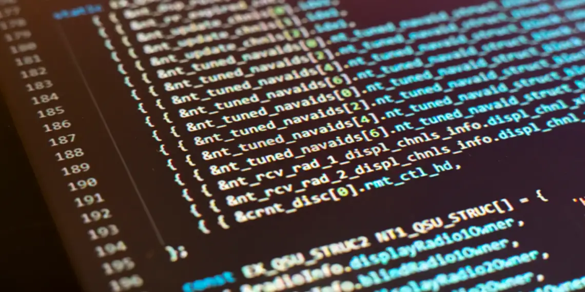 computer code snippet on a dark background