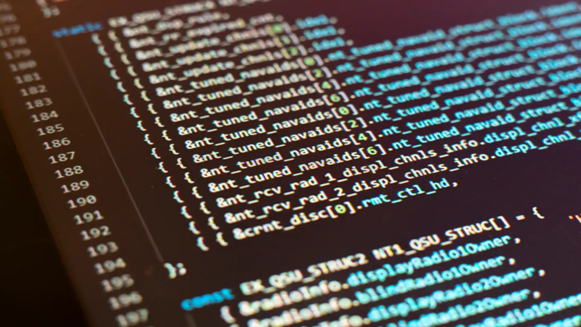 computer code snippet on a dark background