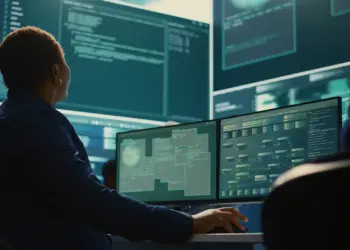 cyber security expert working on encryption