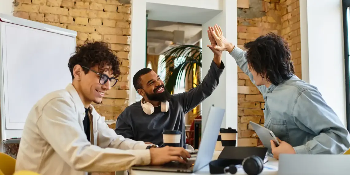 teamwork and collaboration during a productive