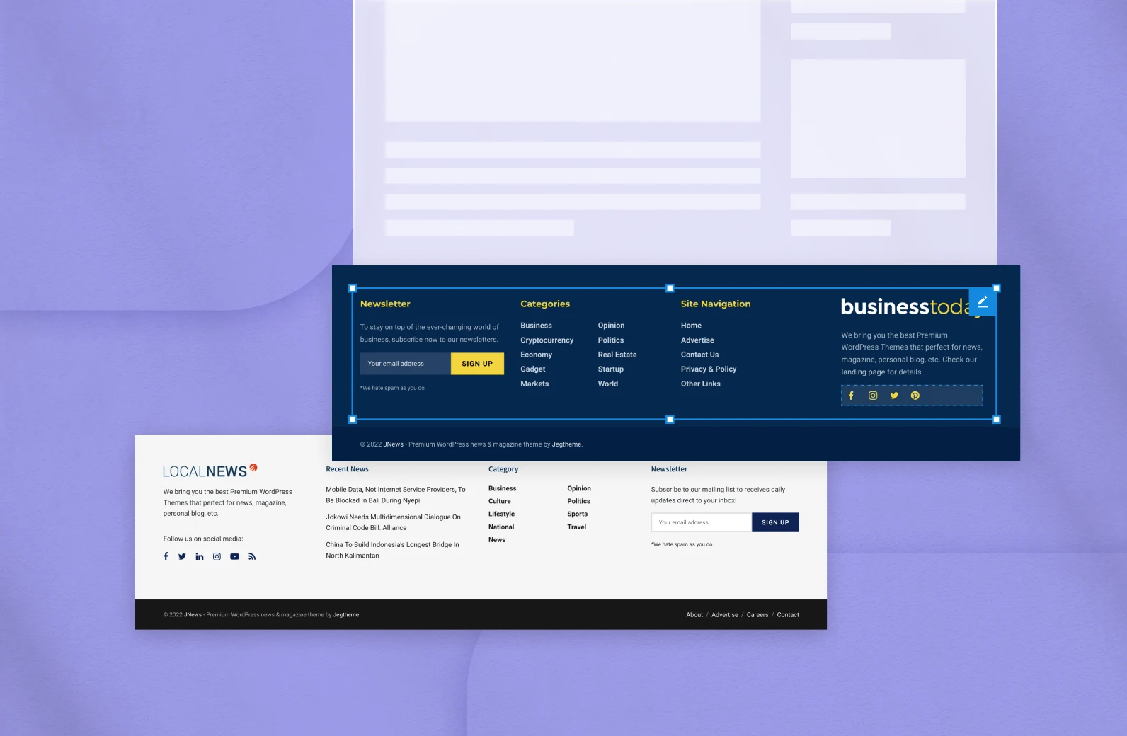 footer builder